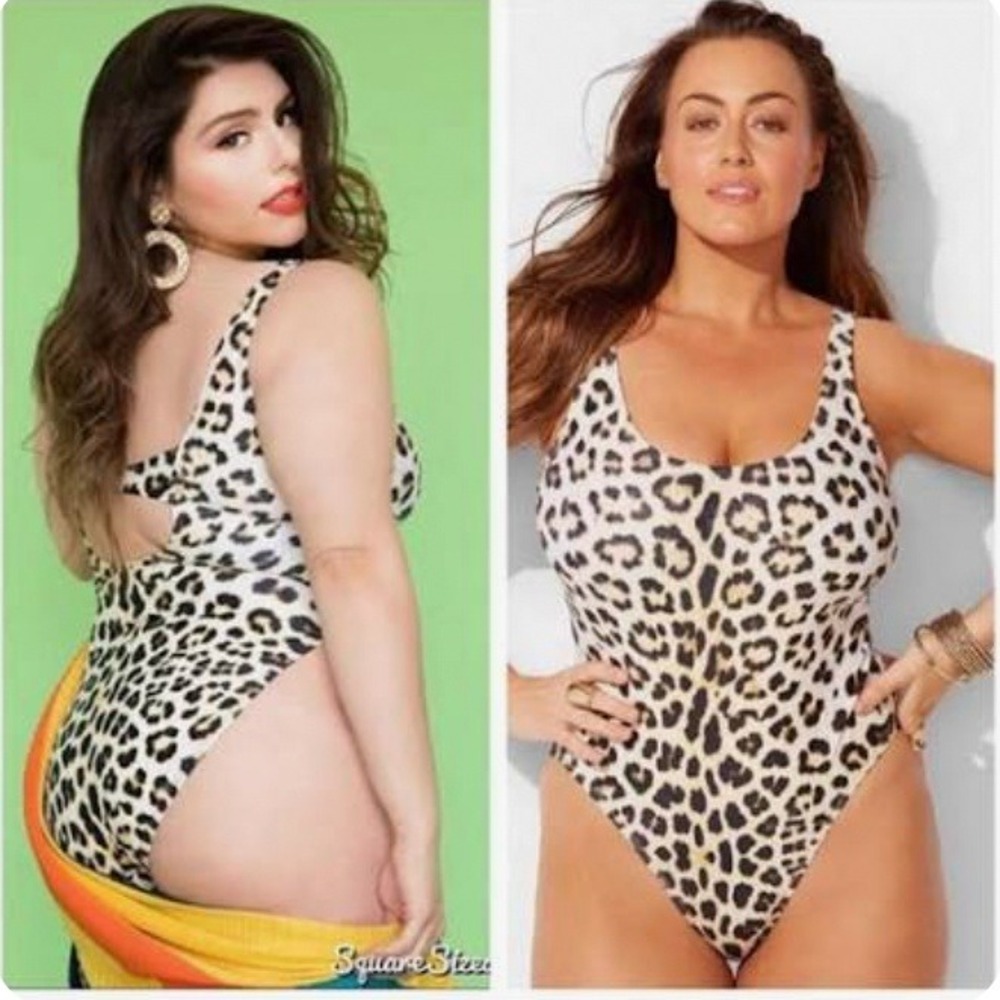 GABIFRESH Leopard Print High‎ Cut Swimsuit Sz 18D/DD